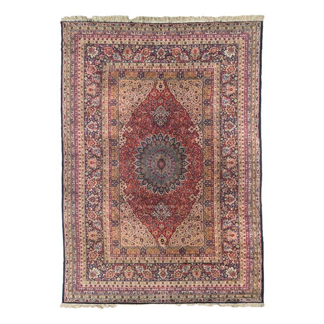Large Vintage Rug in Wool, 1960s For Sale