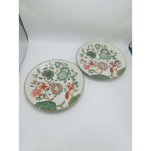 Such a pretty pattern on this pair of chinoiserie plates! We left the hangers on them so they’re ready to display