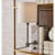 Contemporary On a Shelf Lamp - Travertine/Bronze For Sale - Image 3 of 7