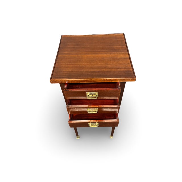 Art Nouveau Side Table with Three Drawers, Vienna, 1910s For Sale - Image 3 of 6
