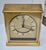 Vintage Bulova Heavy Brushed Brass Quartz Roman Numera Desk/Mantle Clock For Sale - Image 4 of 13