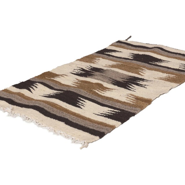 78632 Vintage Ganado Navajo Style Rug, 01'07 x 02'11. Earthy Southwestern meets luxury lodge in this handwoven Navajo...