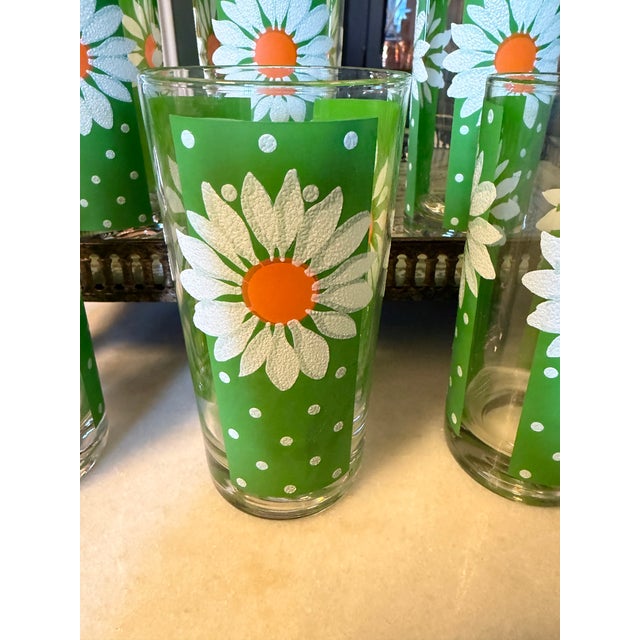 1960s 1960s Pasinski Mid-Century Signed Daisy Collins Glasses (Set of 8) - Rare For Sale - Image 5 of 13