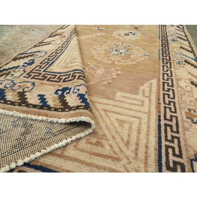 Galerie Shabab Collection Early 20th Century Handmade Khotan 5' X 9' Light Brown Gallery Rug For Sale - Image 9 of 9