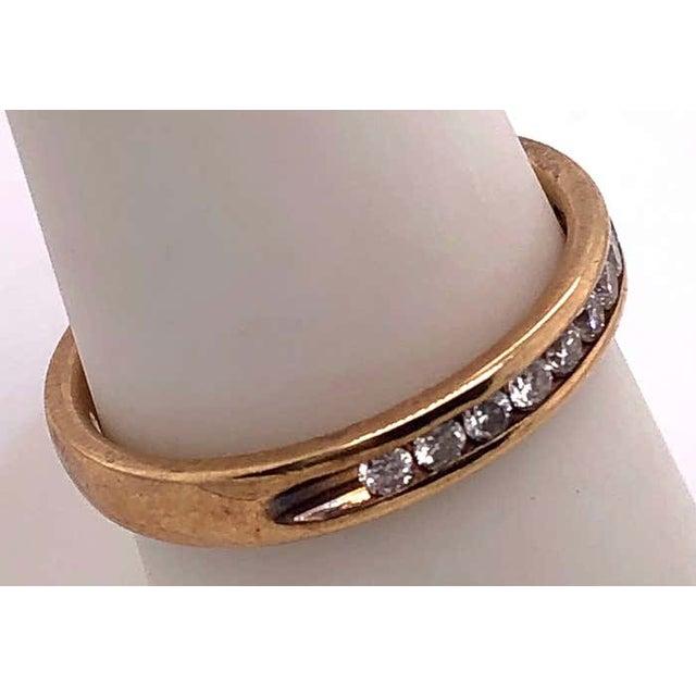 Modern 14 Karat Yellow Gold Fashion Ring With Diamonds .33 Total Diamond Weight, Size 7 For Sale - Image 3 of 8