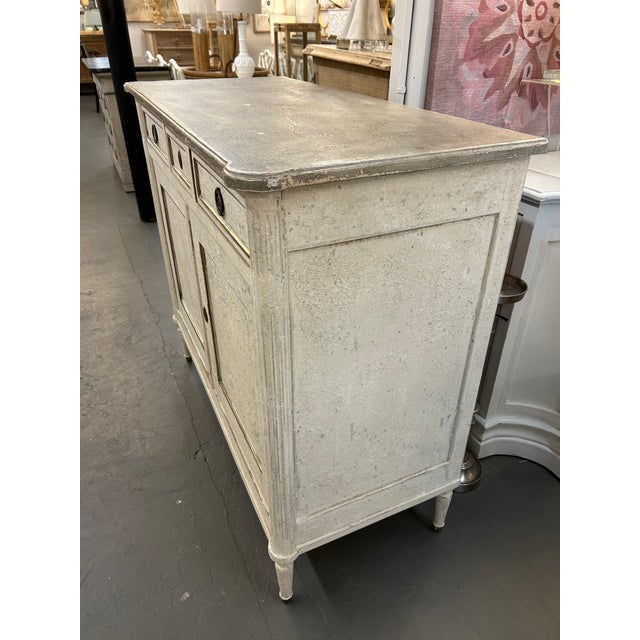 French 19th. C. French Louis XVI Painted Server For Sale - Image 3 of 8