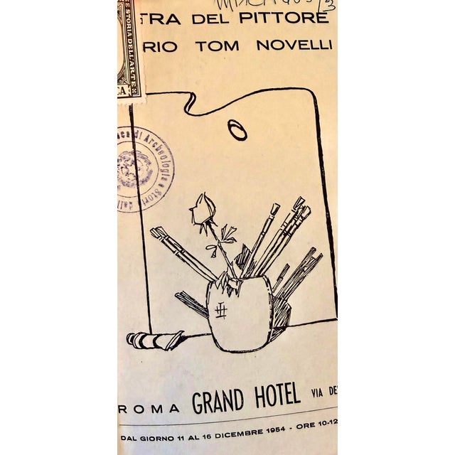 1950s Italian Signed Landscape Painting For Sale - Image 11 of 12