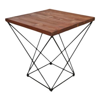 Axis Reclaimed Wood Side Table For Sale