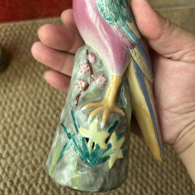 This charming pair of vintage porcelain pheasants brings a vibrant, decorative presence to any interior. Each bird is...