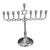 Silver Vintage Judaica Hanukkah Menorah Candelabra Chrome Silver 9 Candle Star of David For Sale - Image 8 of 8