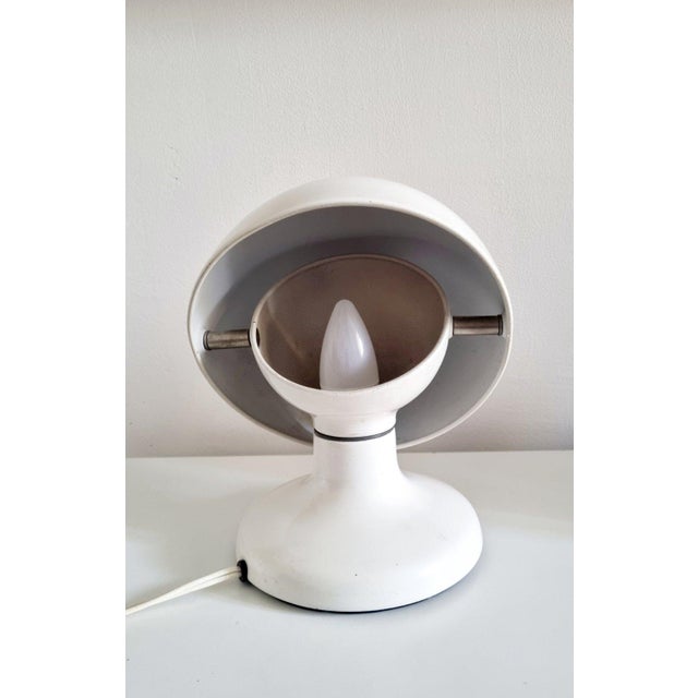 Italian Modern White Metal Table Lamp by Tobia and Afra Scarpa for Flos, 1970s For Sale - Image 9 of 13