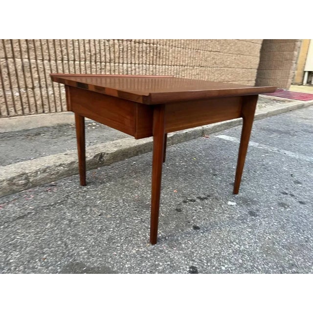 Mid 20th Century Mid Century Walnut Curved Edge Side Table For Sale - Image 12 of 13