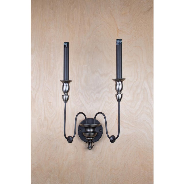 Pair of long stemmed candelabra bulb wall light. Working electric.