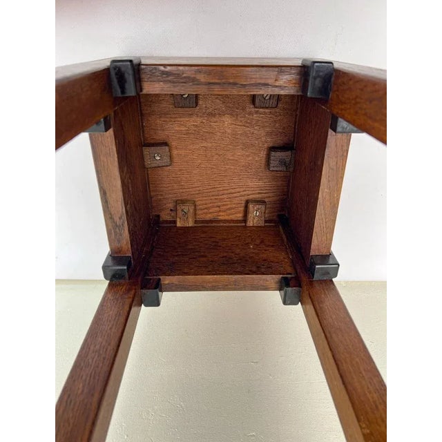 Art Deco Pedestal in Oak, 1920s For Sale - Image 11 of 17