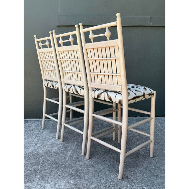 Vintage Slat Bar Stools - Set of 3 For Sale - Image 12 of 12