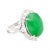 Gia Certified 14.68 Carat Grade a Jadeite Jade Ring With Diamond in 18k Gold Size 6 For Sale In Miami - Image 6 of 12