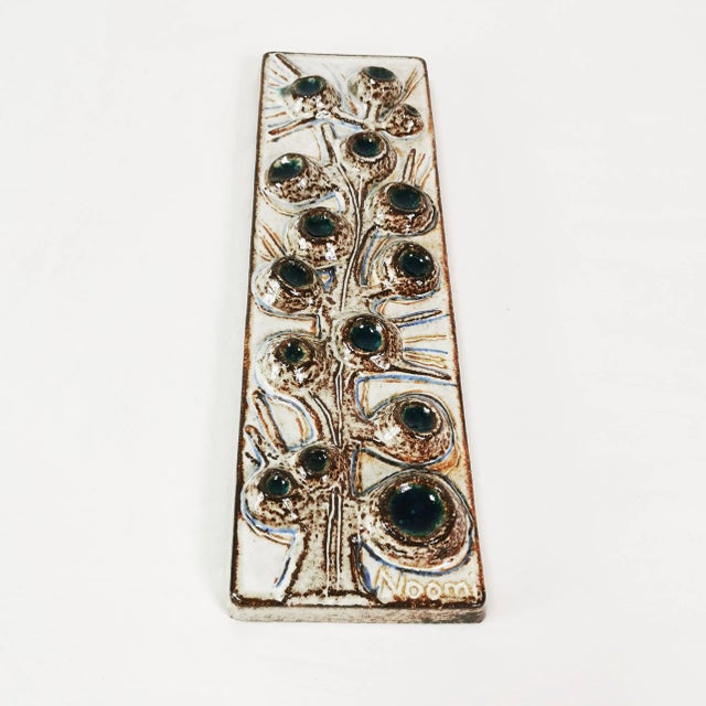 Wall ceramics manufactured by Soholm, designed by Noomi Backhausen in Denmark in the 1970s. It features a beautiful,...