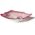 Late 20th Century Vintage Murano Dark Pink Rim Copper Aventurine Swirls Italian Art Glass Decorative Leaf Shaped Bowl For Sale - Image 5 of 7