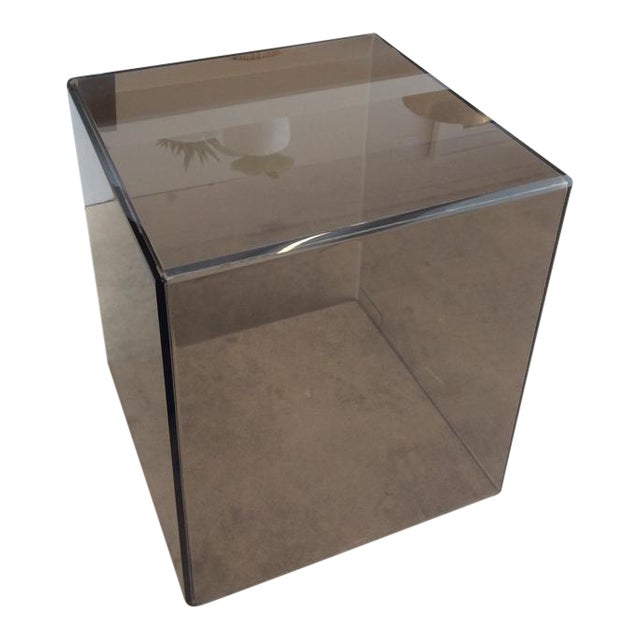Modern Cube Acrylic Side Table Chairish