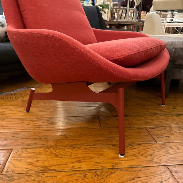 Modern Blu Dot Field Craig Red Lounge Chair For Sale - Image 3 of 12