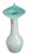 Aqua Vintage Hand Blown Art Glass Aqua Blue & White Jack-in-the-Pulpit Bud Vase For Sale - Image 8 of 8