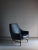 Black leather lounge chair with an oak wooden base designed by ib kofod-larsen for ope. Rare "generalen" model. condition:...