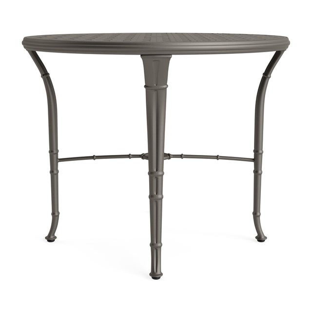 Brown Jordan Brown Jordan Calcutta 36" Round Cast Bistro Umbrella Table, Mica frame with N/A fabric For Sale - Image 4 of 11