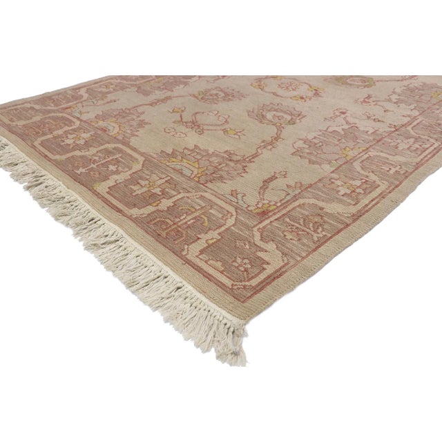 77380 Vintage Persian Soumak Rug with English Country Style, flatweave Kilim Rug 03'07 x 05'01. With it's warm bucolic...