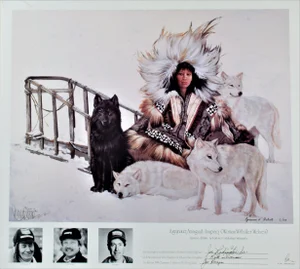 Penni Anne Cross, Agnjnauq Amguut; Iniupiaq (Woman with Her Wolves), 1990