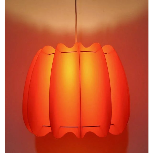 Danish Red Plastic Lamp For Sale - Image 6 of 12