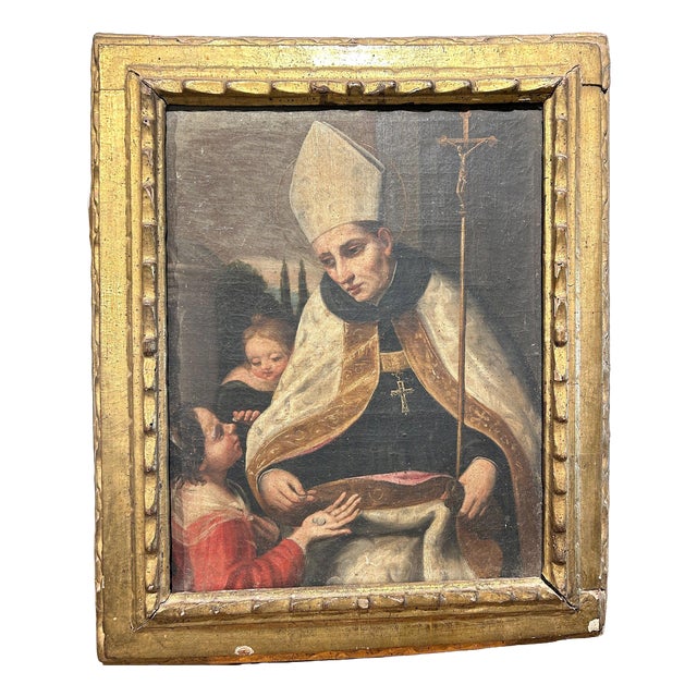 Saint Thomas of Villanova Giving Alms, Late 17th-Early 18th Century, Framed For Sale
