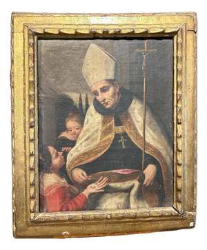 Saint Thomas of Villanova Giving Alms, Late 17th-Early 18th Century, Framed