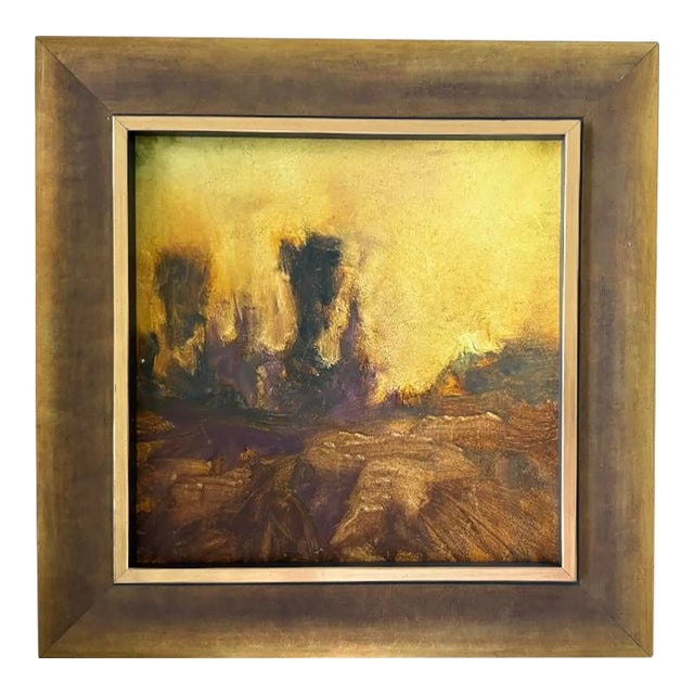 2024 Original British Oil by Listed Artist Andrew Viner, “Trees Against the Morning Sky”, Framed For Sale