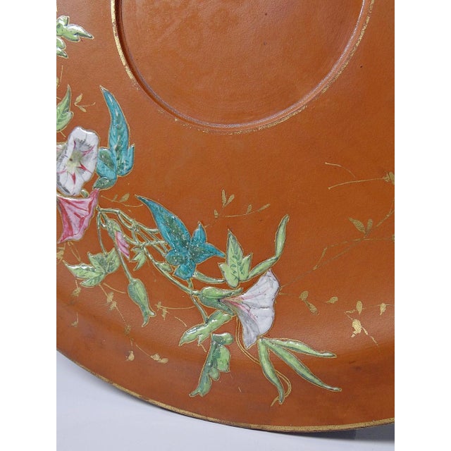 Large Antique Japanese Clay Dish, 1890s For Sale - Image 11 of 16