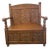 Antique Hand-Carved Wood Storage Bench For Sale