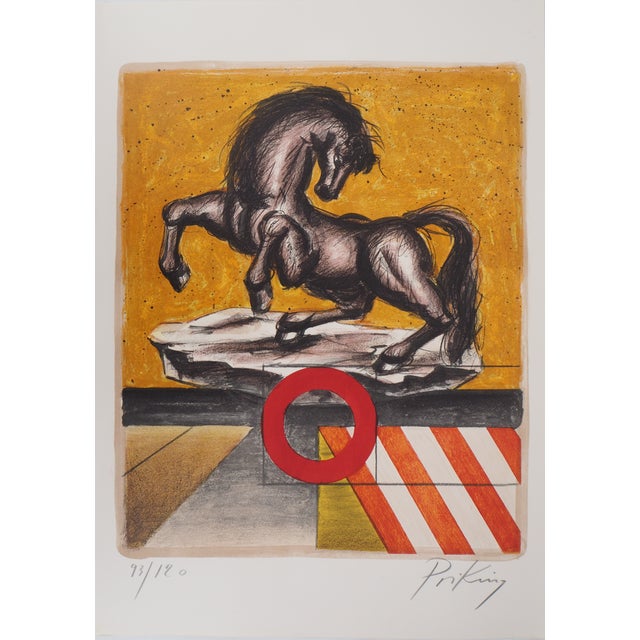 Franz Priking, Fantastic Horse, Original Lithograph For Sale