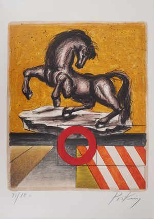 Franz Priking, Fantastic Horse, Original Lithograph