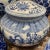 Mid 20th Century Chinese Blue and White Floral & Landscape Porcelain Lidded Urn For Sale In Miami - Image 6 of 11
