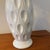 1960s Mid-Century Modern White Ceramic Table Lamp With Walnut Wood Neck and Lampshade For Sale In Miami - Image 6 of 12