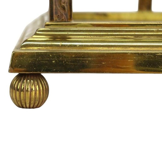 Neoclassical Brass Fireplace Tool Set C1920 For Sale - Image 6 of 17