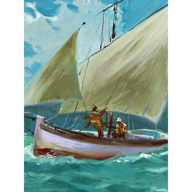 2020s Oil Painting Wind Sails at Sea Yuriy Suprunchuk For Sale - Image 5 of 11
