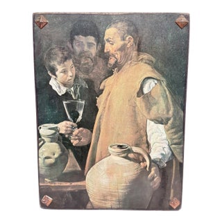 Mid 20th Century Diego Velázquez 'The Waterseller of Seville' Lithograph on Board For Sale