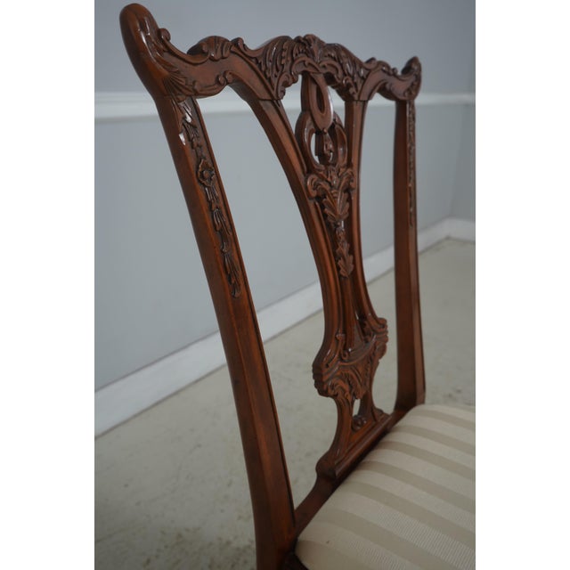 Set of 8 Mahogany Chippendale Style Dining Chairs For Sale - Image 11 of 18