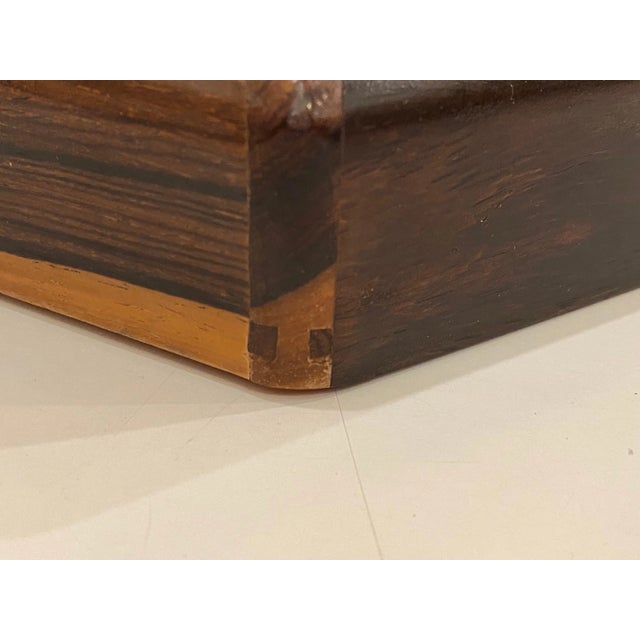 Modern Artisan Rosewood Jewelry Box For Sale - Image 3 of 10