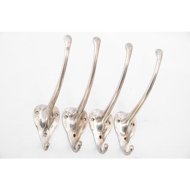 Nickel-Plated Brass Wall Hooks from Adolf Loos, 1908, Set of 4 For Sale - Image 9 of 12