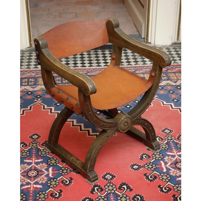 Antique Dagobert Armchair in Oak For Sale - Image 3 of 9