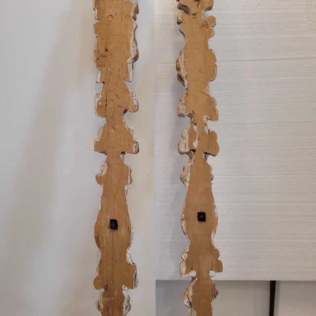Baroque Carved and Gilded Wood Garland Altarpiece Fragments, Spain, 18th Century, Set of 2 For Sale - Image 13 of 18