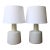 Pair of Vintage Jane and Gordon Martz Table Lamps Off-White or Light Gray MCM Pottery--Set of 2 For Sale