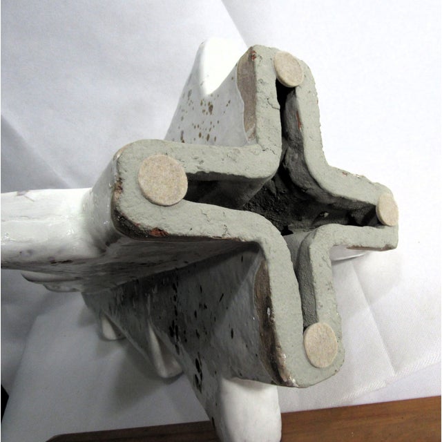 Vintage Pottery Barn Holiday Speckled Christmas Tree Fired Terracotta Figure For Sale In New Orleans - Image 6 of 12