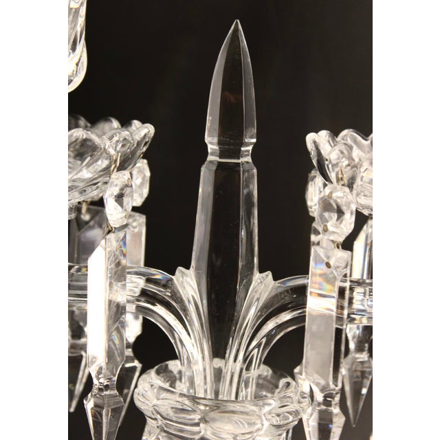 Baccarat Baccarat France Crystal Bambous Tors 2-Light Candelabra Lustre, Signed For Sale - Image 4 of 11